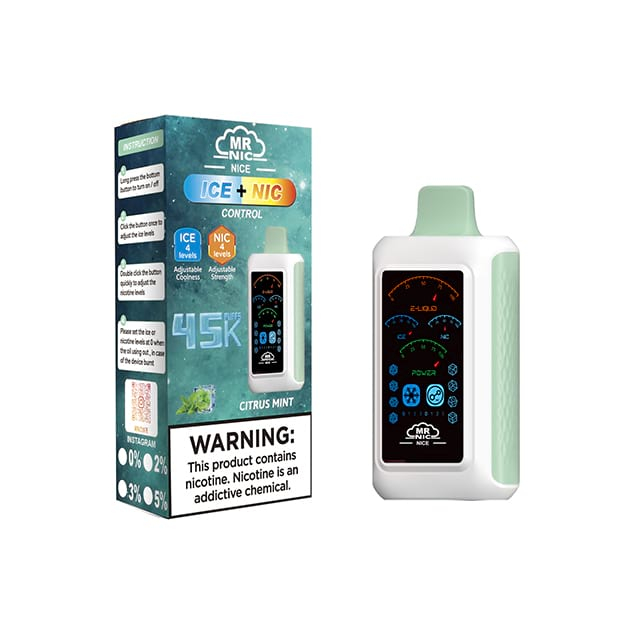 Mr Nic Nice 45000 Puffs Vape Pens Vs Fluum Box 45000 Puff Digital Box Vapes E Cig Disposable Vape Pen with Display Screen