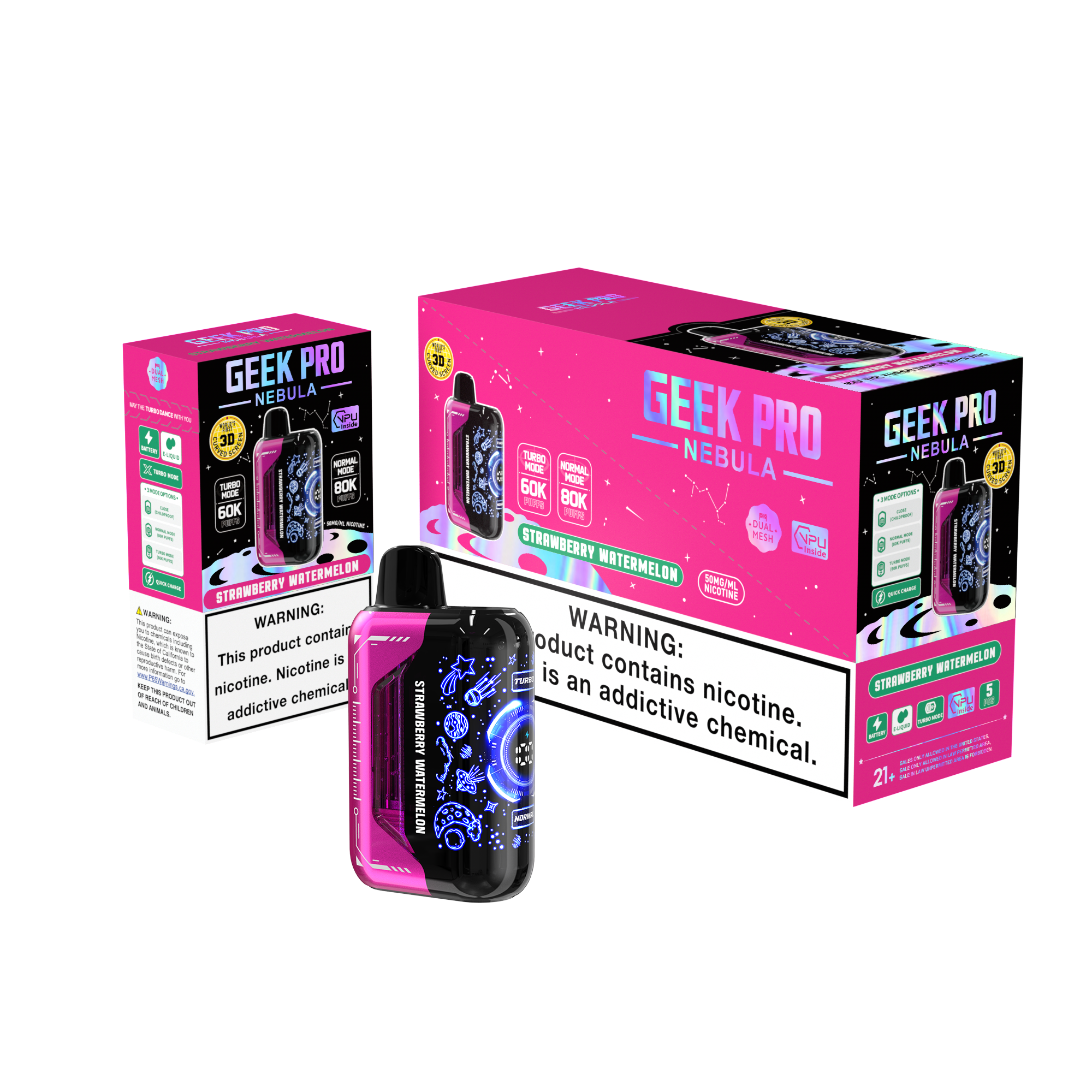 Geek PRO Nebula Dual Mode Clear Tank Vape with 1500mAh Battery