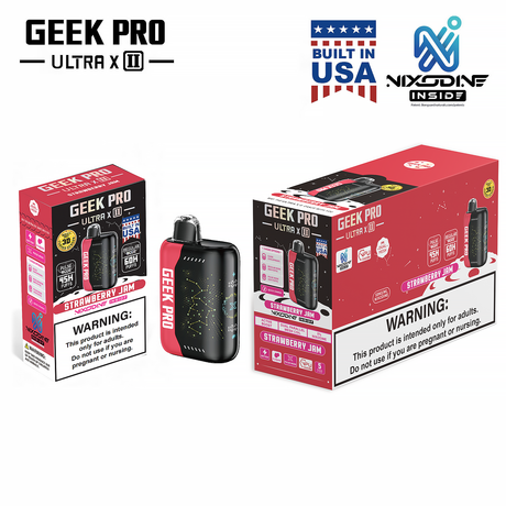 Geek PRO Ultra II Nixodine Vape Pen 60000 Puffs Original Built in USA