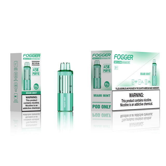 FOGGER VAPE 45000 Puffs Refillable Replacement Pods Disposable Vape Refill Pods, High Capacity Vape Replacement Pods for FOGGER VAPE