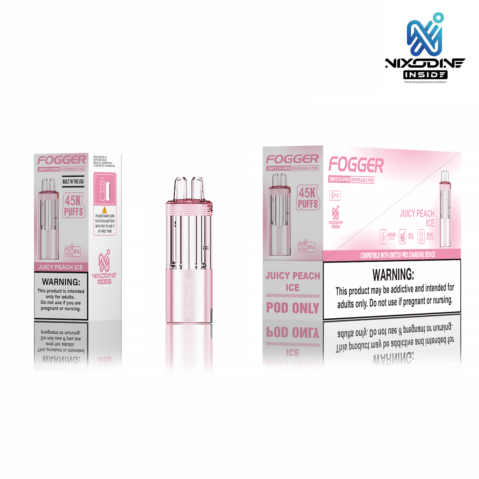 Fogger Switch PRO Nixodine Pod 45000 Puffs Disposable Vape Pod